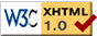 Icono de XHTML 1.0 Transitional válido